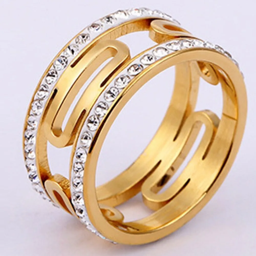 women's rings cubic zirconia inlay crystal artificial diamond heart rings ✈️ free.shipping