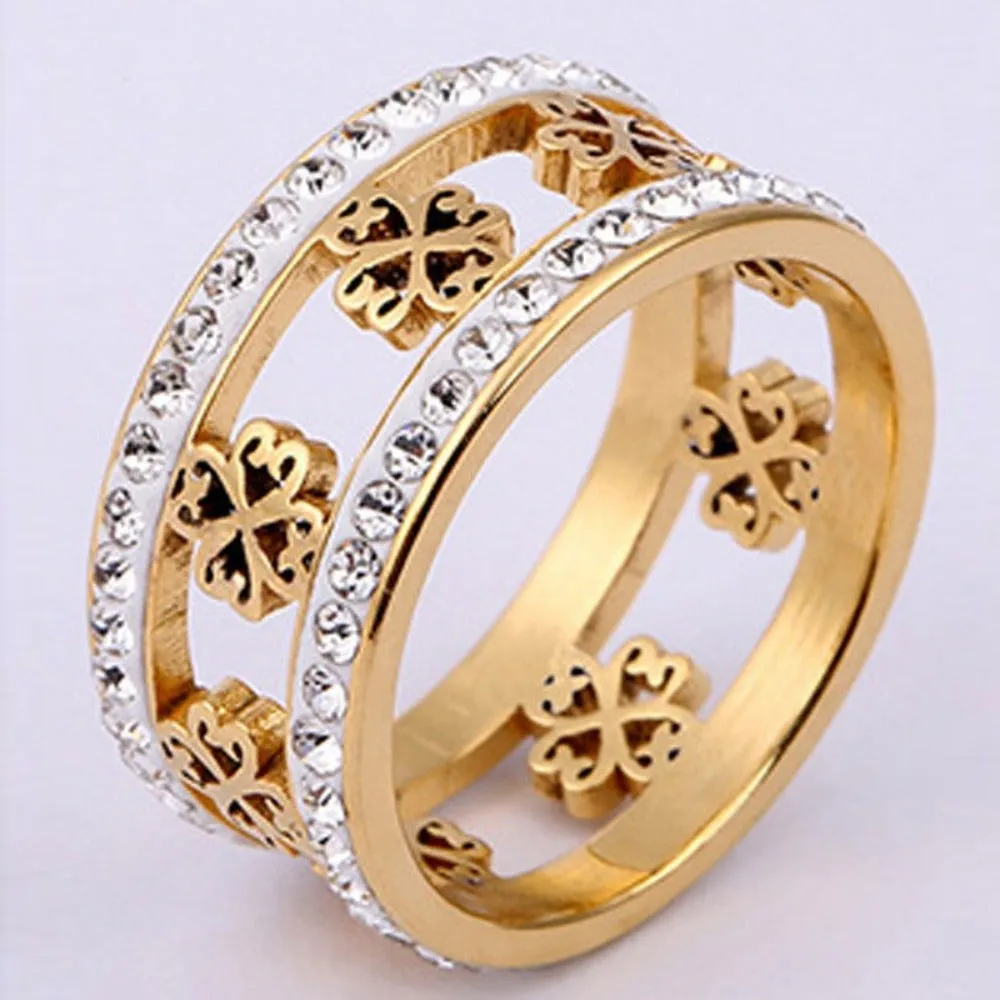 women's rings cubic zirconia inlay crystal artificial diamond heart rings ✈️ free.shipping