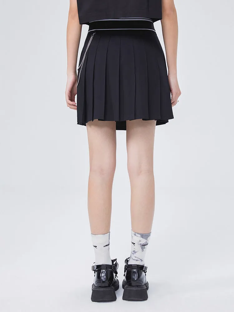 Women's TR Yarn-dyed Plaid-pleated Skirt