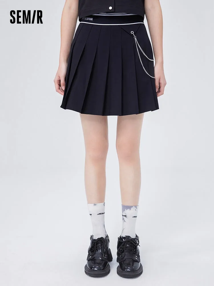 Women's TR Yarn-dyed Plaid-pleated Skirt