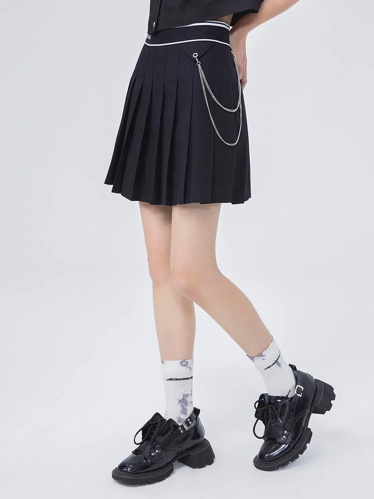 Women's TR Yarn-dyed Plaid-pleated Skirt