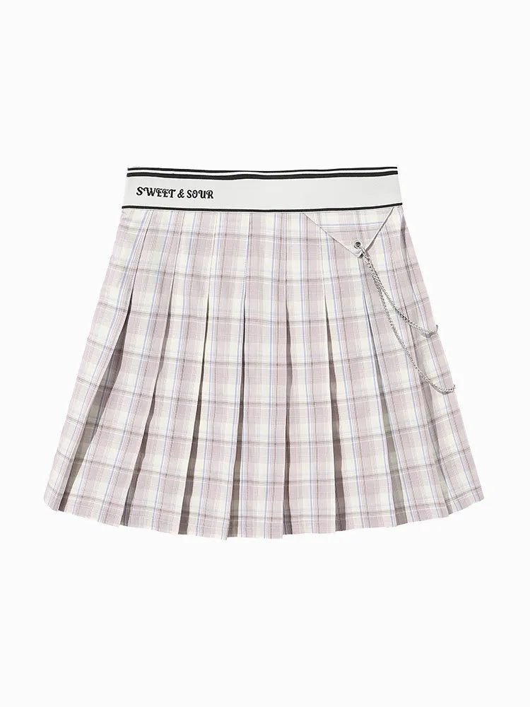 Women's TR Yarn-dyed Plaid-pleated Skirt