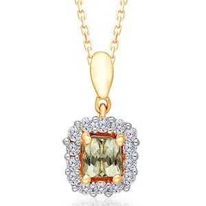 Yellow Gold Csarite® & Diamond Heirloom Pendant