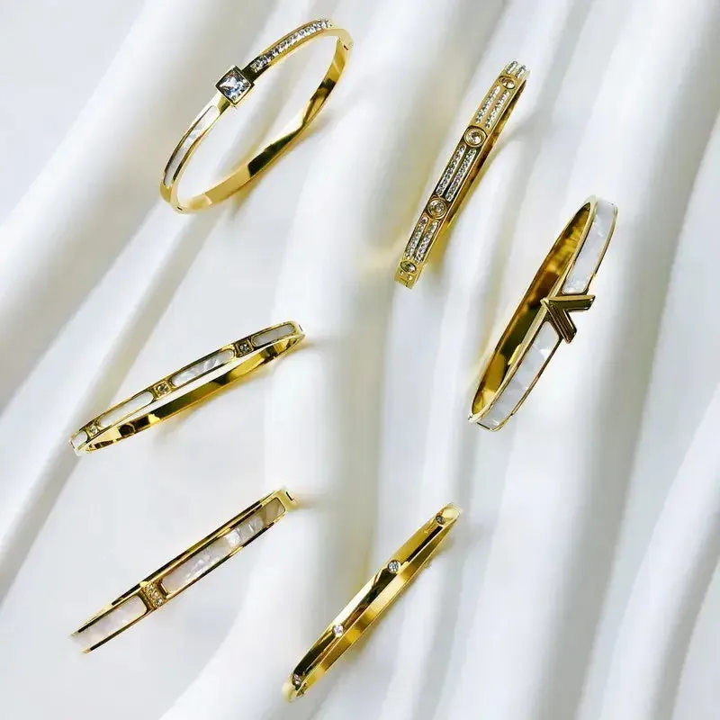 Zircon Inlaid Bracelets