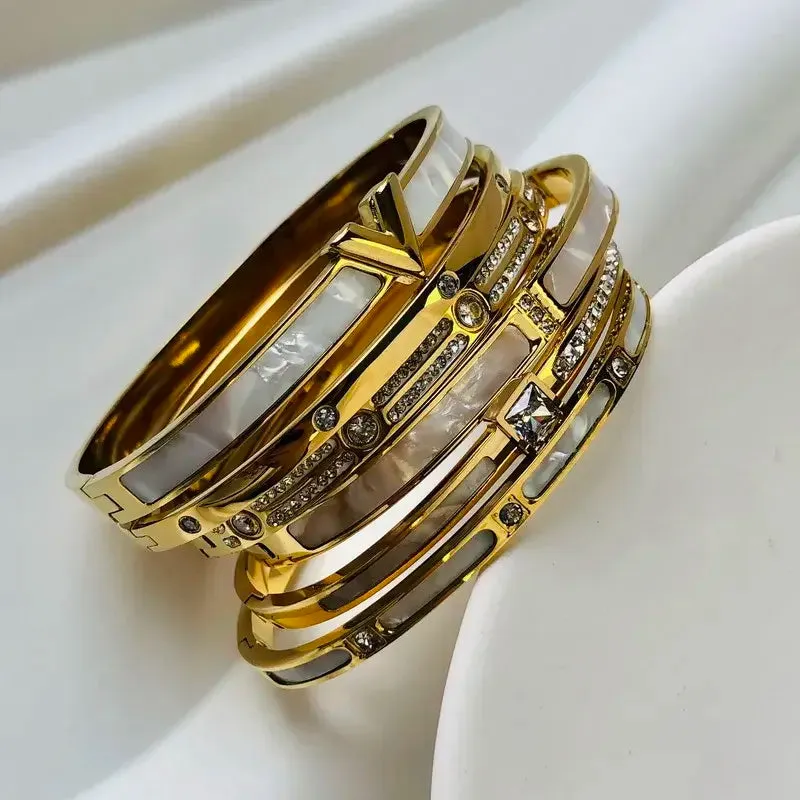 Zircon Inlaid Bracelets