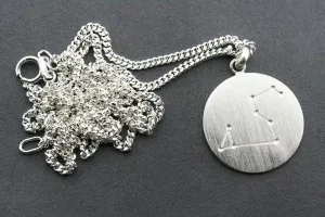 Zodiac Silver Pendant - Leo on 60cm link chain